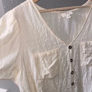 Boho Cream Flowy Top